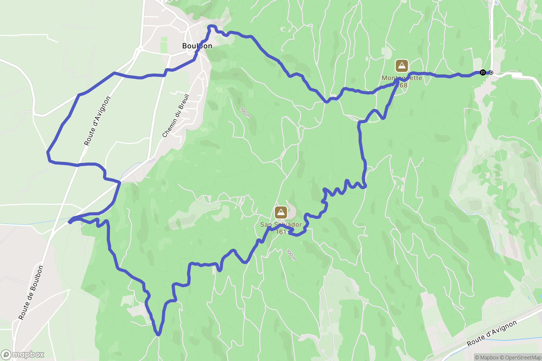 Tarascon : carte du parcours de randonnée - France