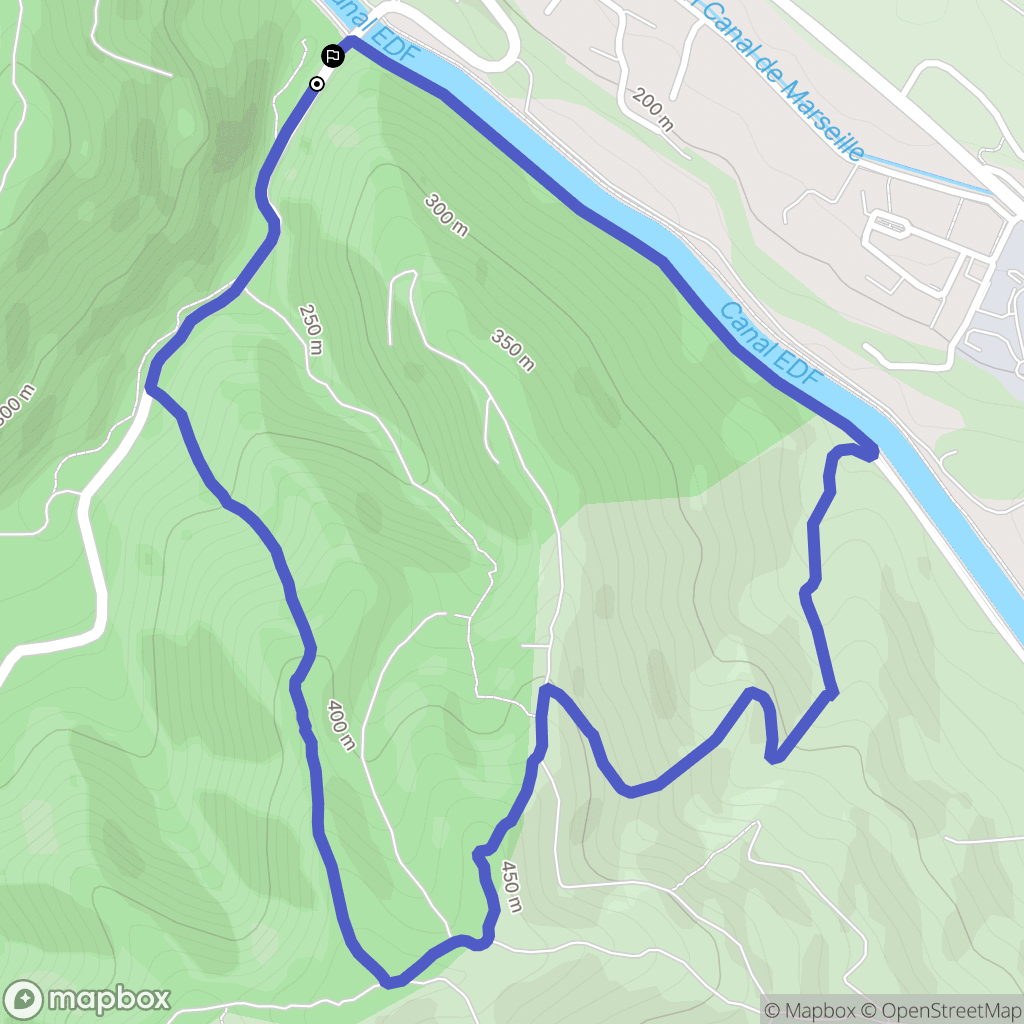 Saint-Estève-Janson : carte du parcours de randonnée - France