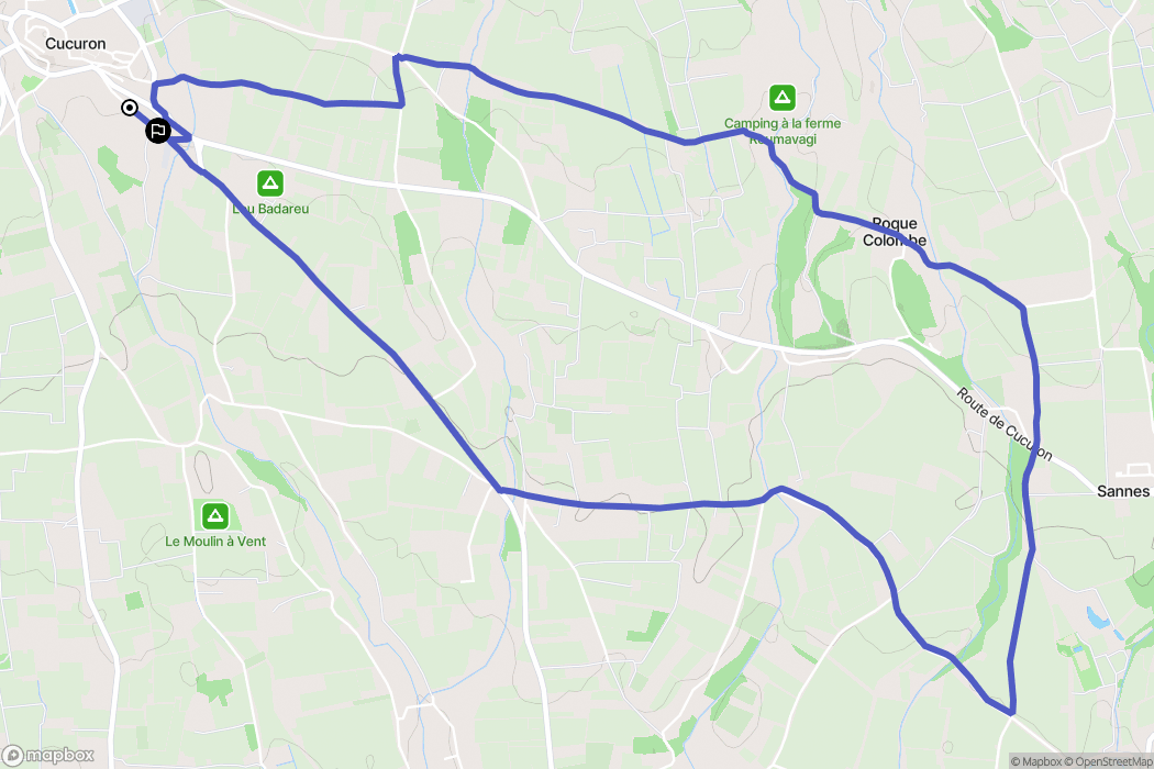 Cucuron : carte du parcours de randonnée - France