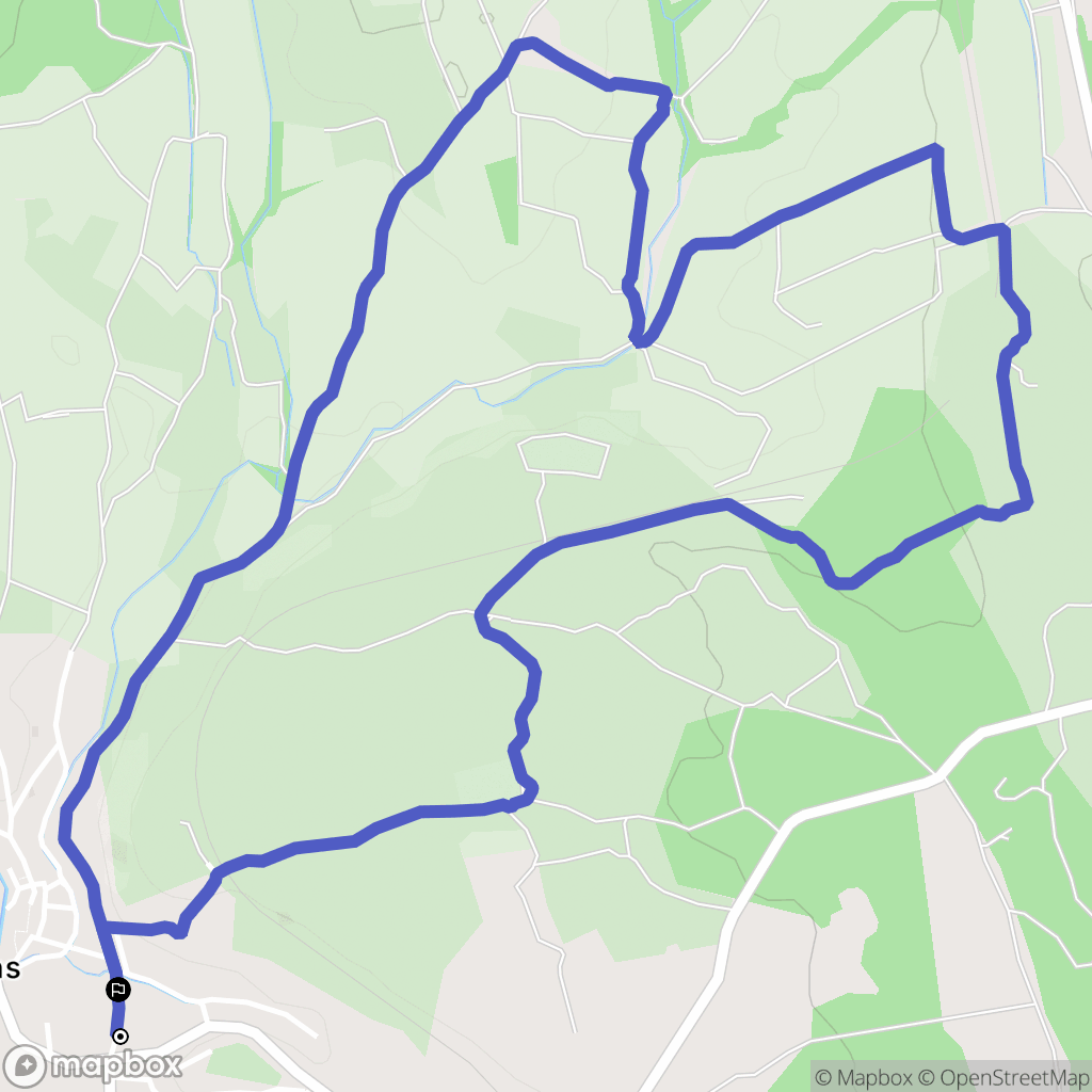 Laurens : carte du parcours de randonnée - France