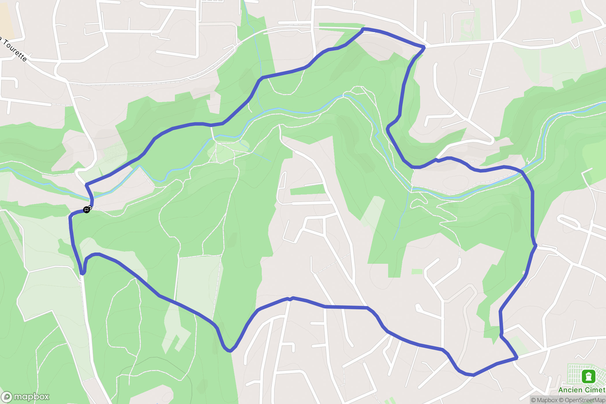 Francheville : carte du parcours de randonnée - France