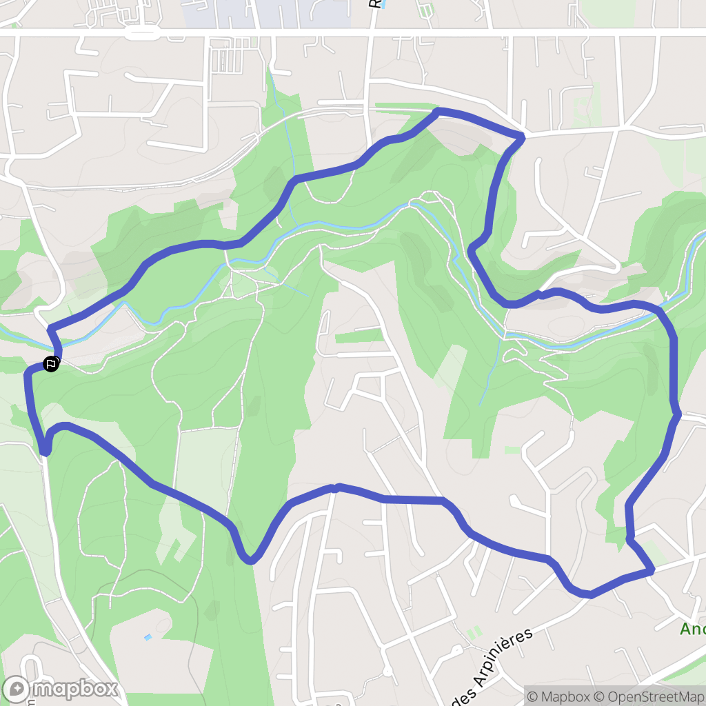 Francheville : carte du parcours de randonnée - France