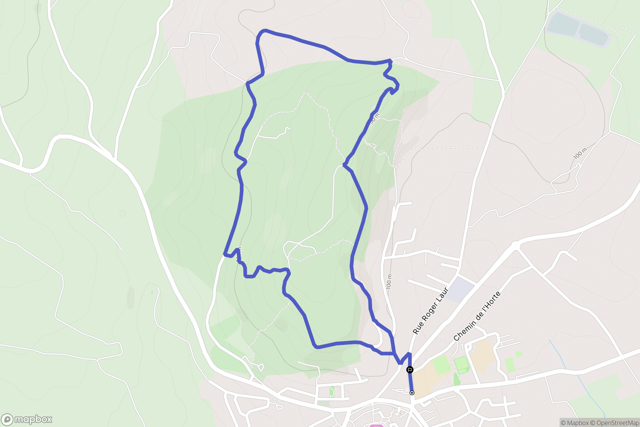 Murviel-lès-Béziers : carte du parcours de randonnée - France