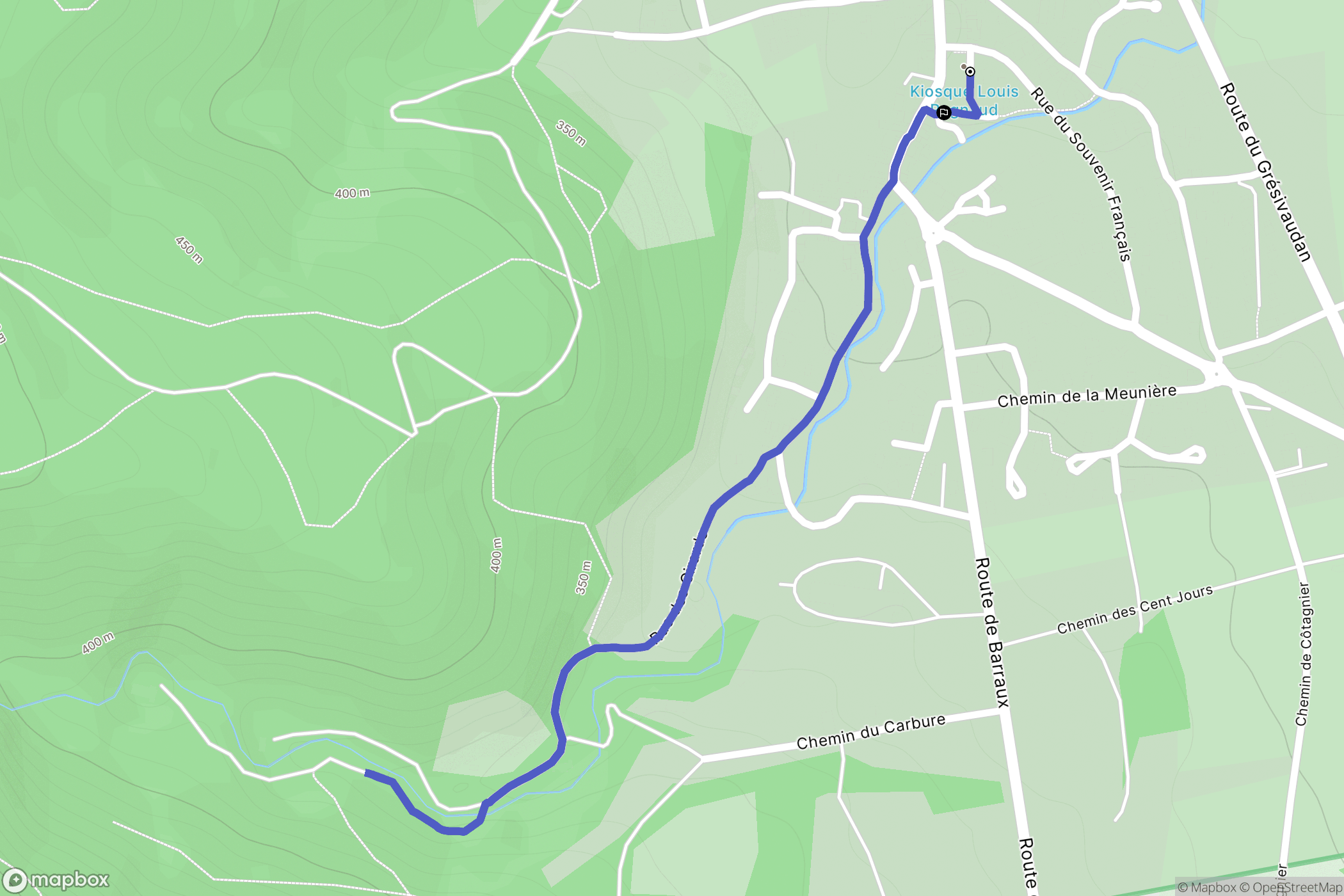 Chapareillan : carte du parcours de randonnée - France