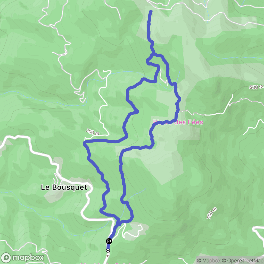 Saint-Roman-de-Codières : carte du parcours de randonnée - France
