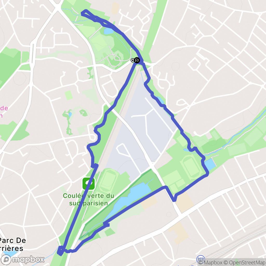 Antony : carte du parcours de randonnée - France