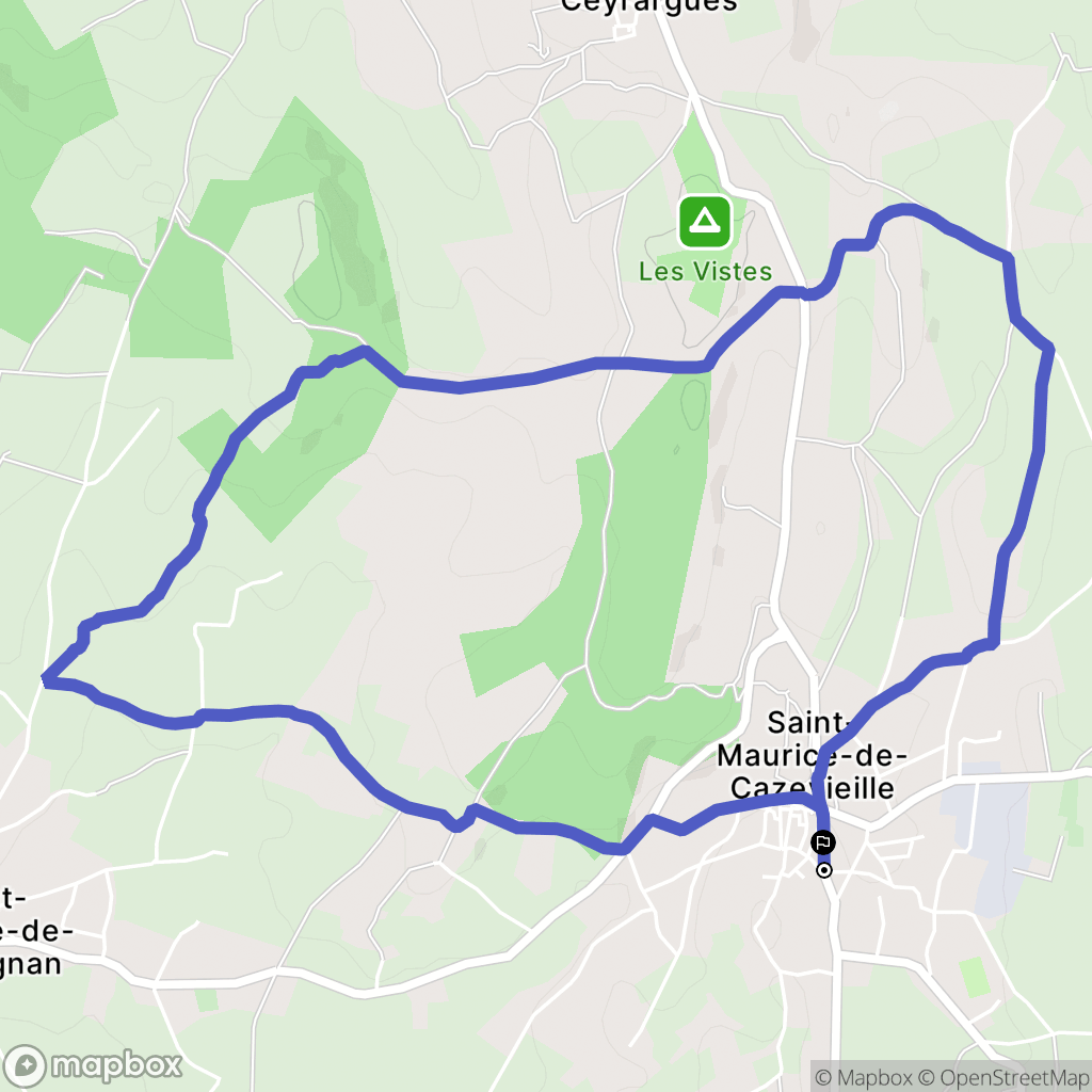 Saint-Maurice-de-Cazevieille : carte du parcours de randonnée - France
