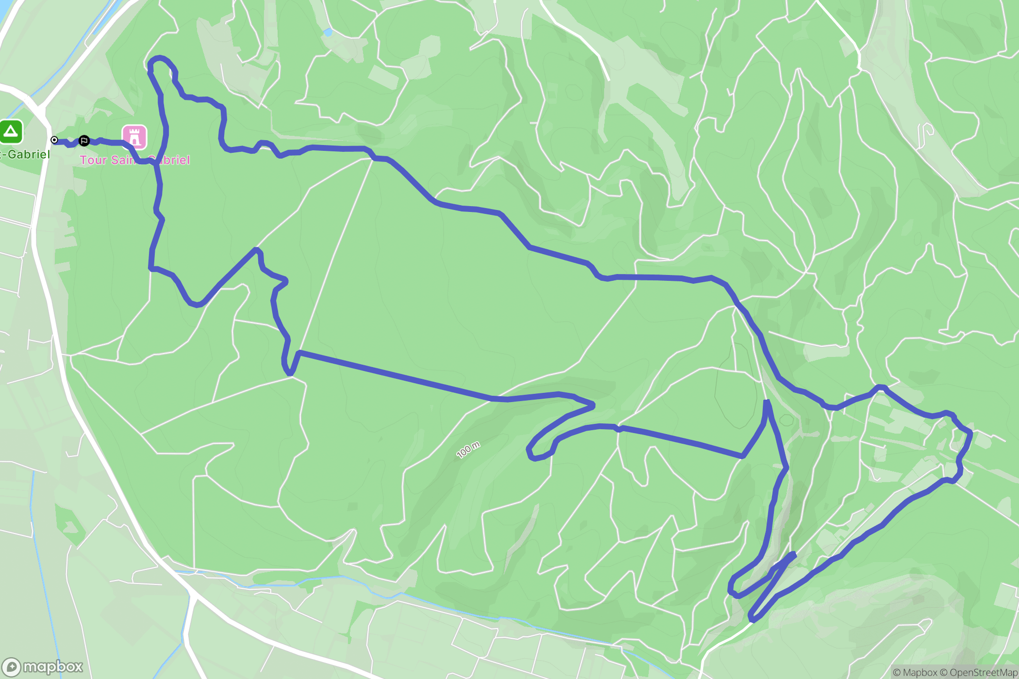 Tarascon : carte du parcours de randonnée - France
