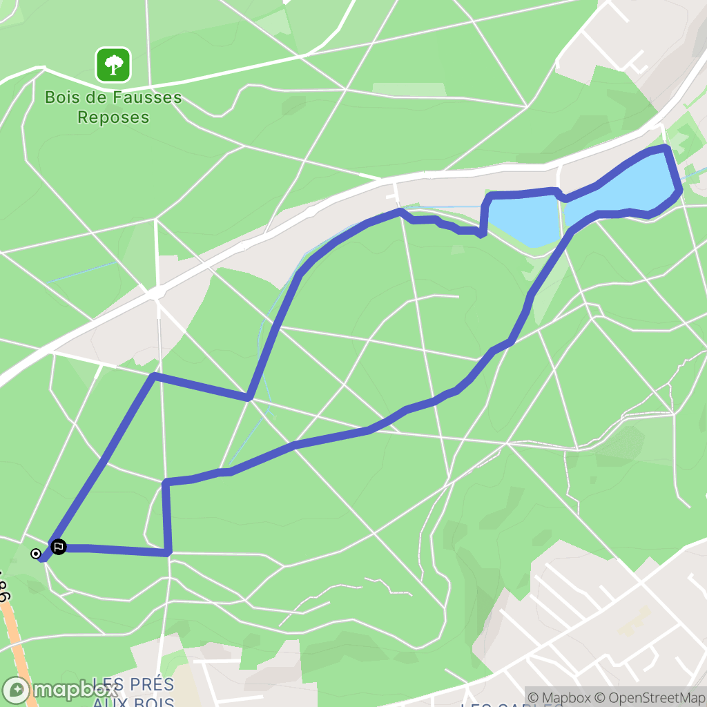 Viroflay : carte du parcours de randonnée - France