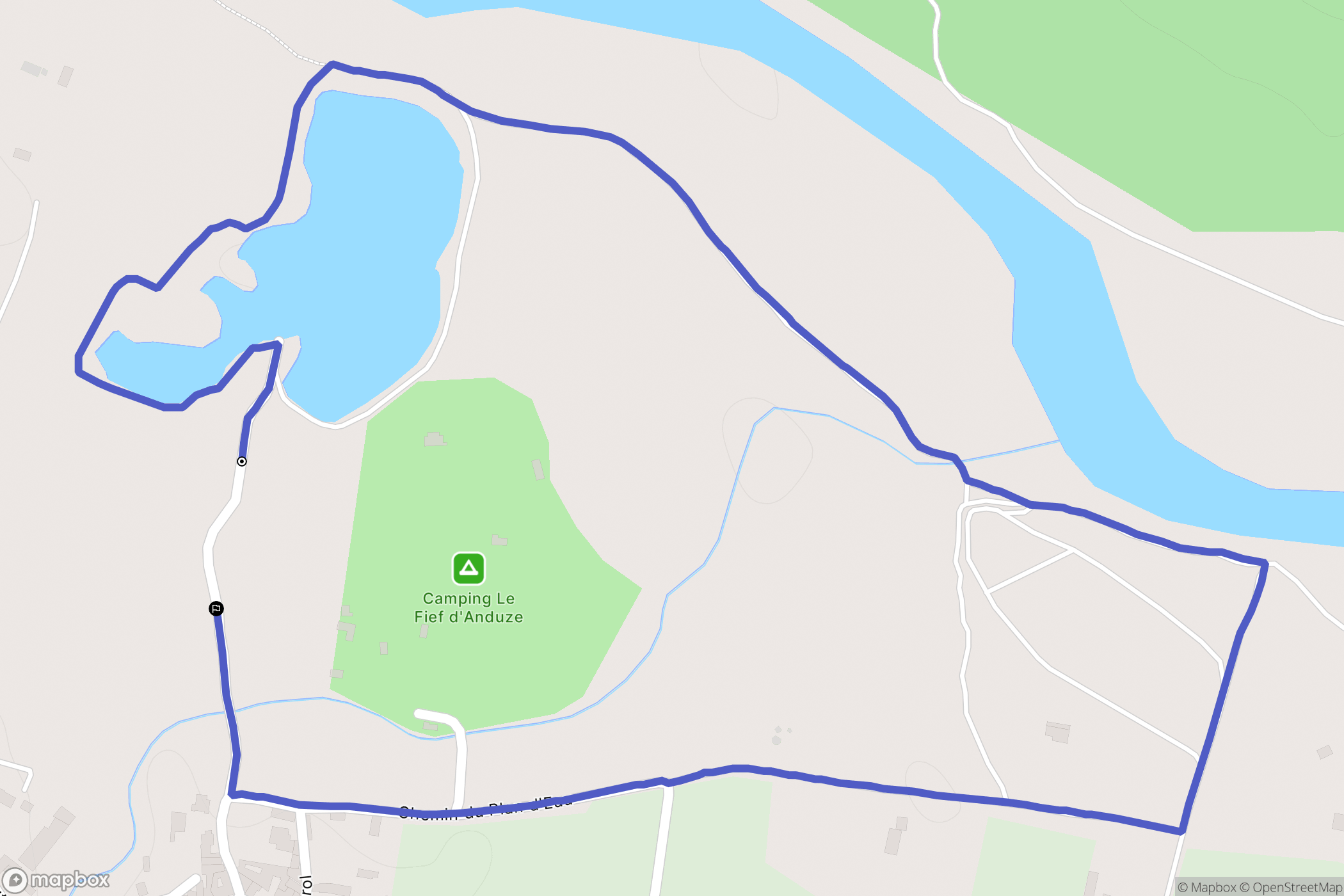 Massillargues-Attuech : carte du parcours de randonnée - France
