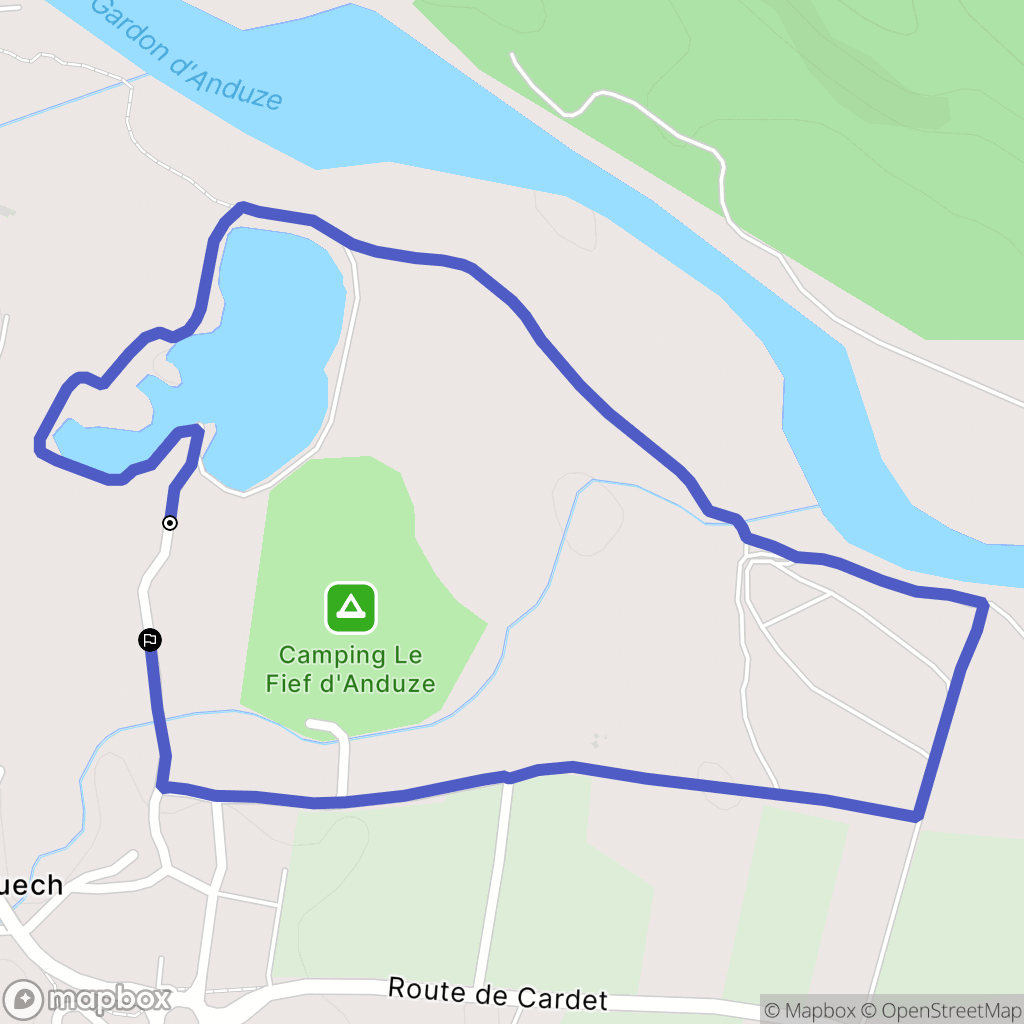 Massillargues-Attuech : carte du parcours de randonnée - France
