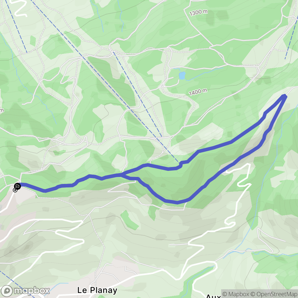 Notre-Dame-de-Bellecombe : carte du parcours de randonnée - France