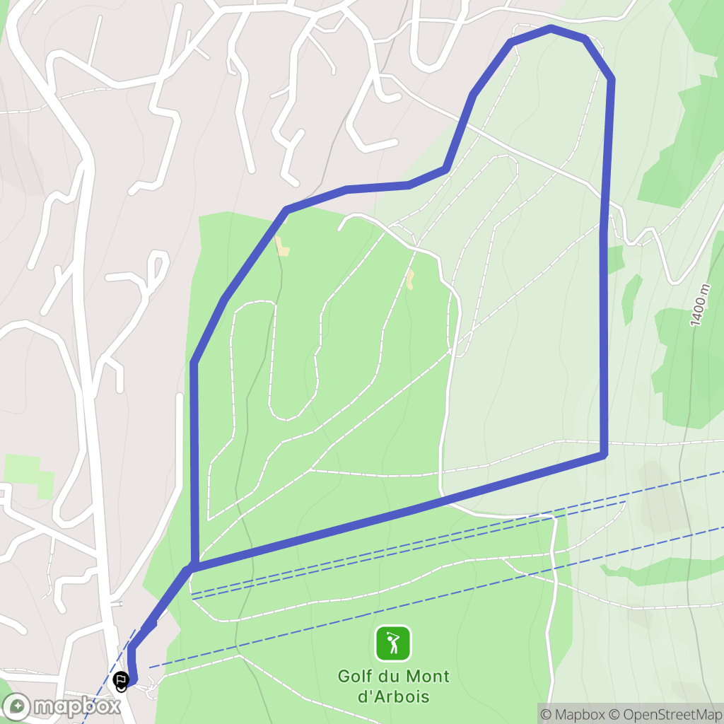 Megève : carte du parcours de randonnée - France