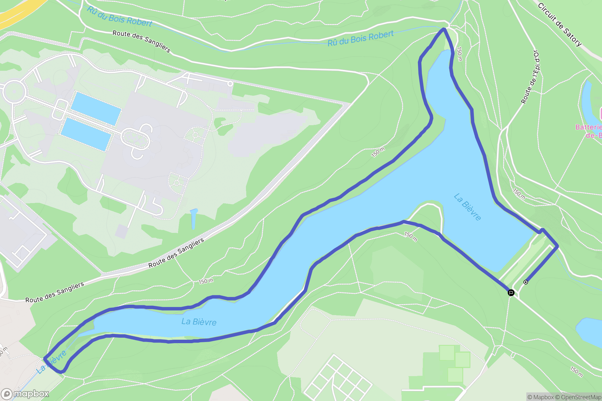 Guyancourt : carte du parcours de randonnée - France