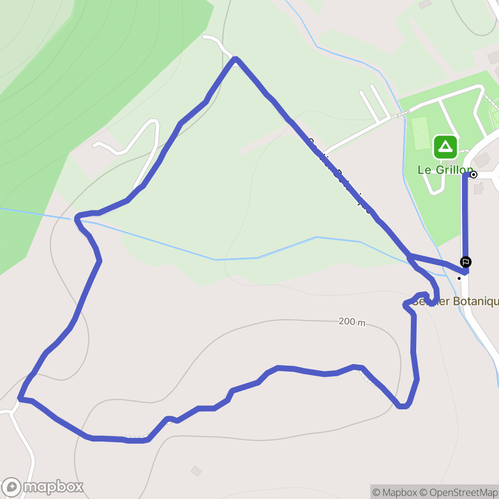 Montoulieu : carte du parcours de randonnée - France