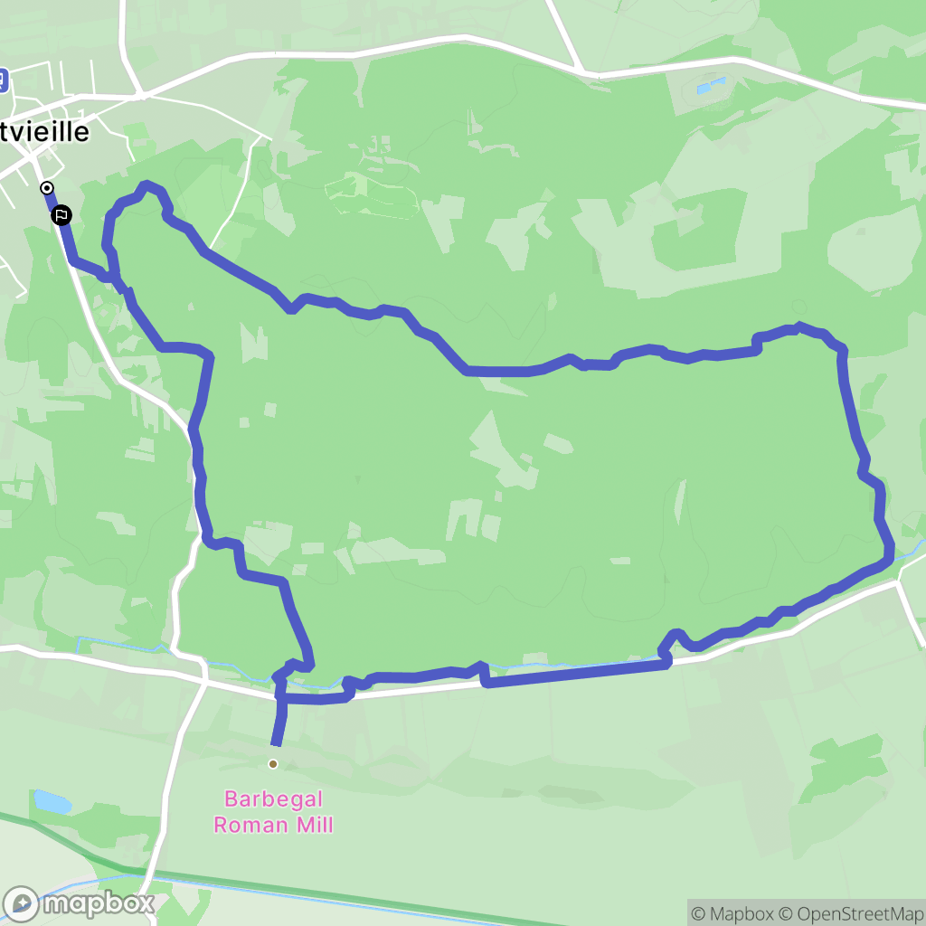 Fontvieille : carte du parcours de randonnée - France