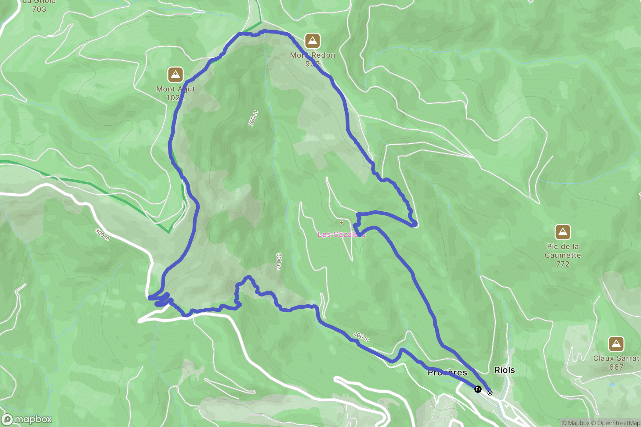 Graissessac : carte du parcours de randonnée - France