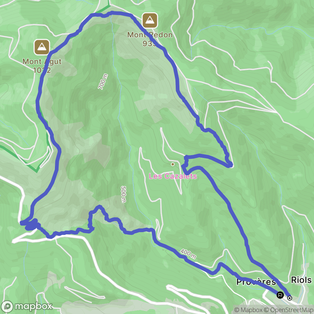 Graissessac : carte du parcours de randonnée - France