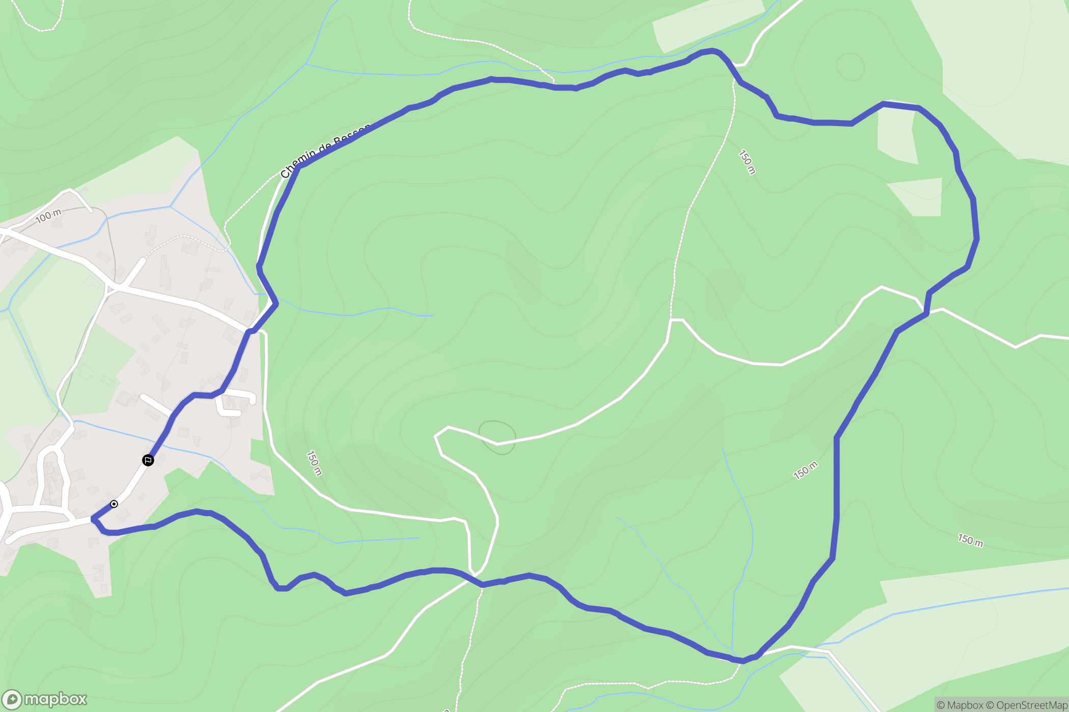 Bragassargues : carte du parcours de randonnée - France