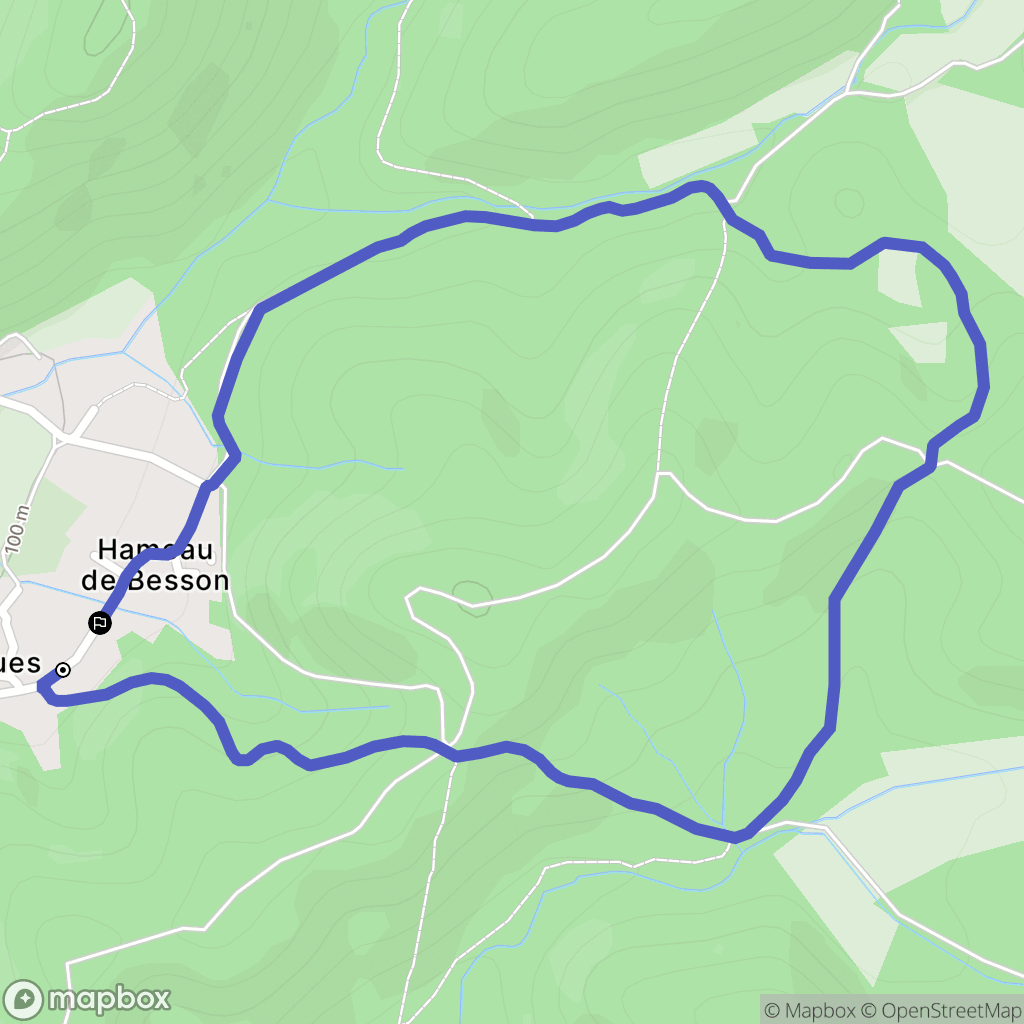 Bragassargues : carte du parcours de randonnée - France