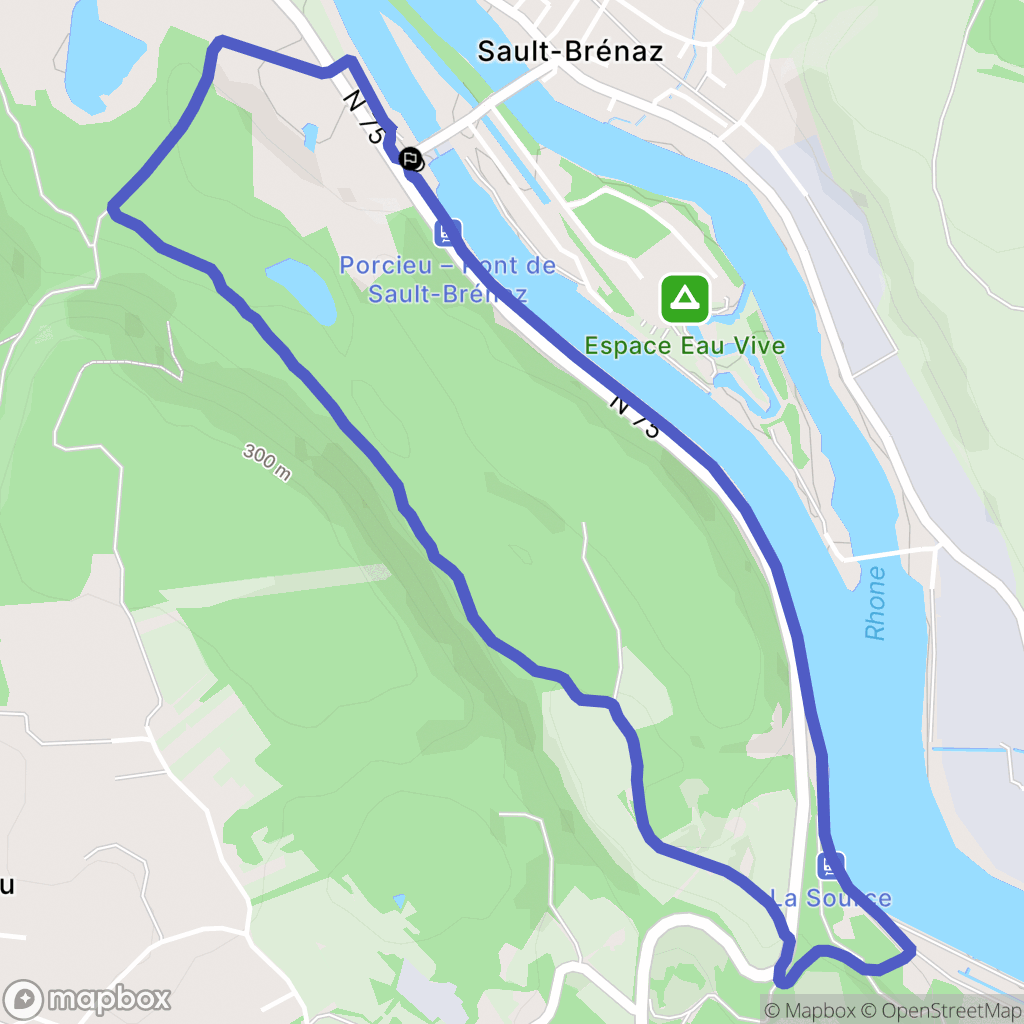 Porcieu-Amblagnieu : carte du parcours de randonnée - France