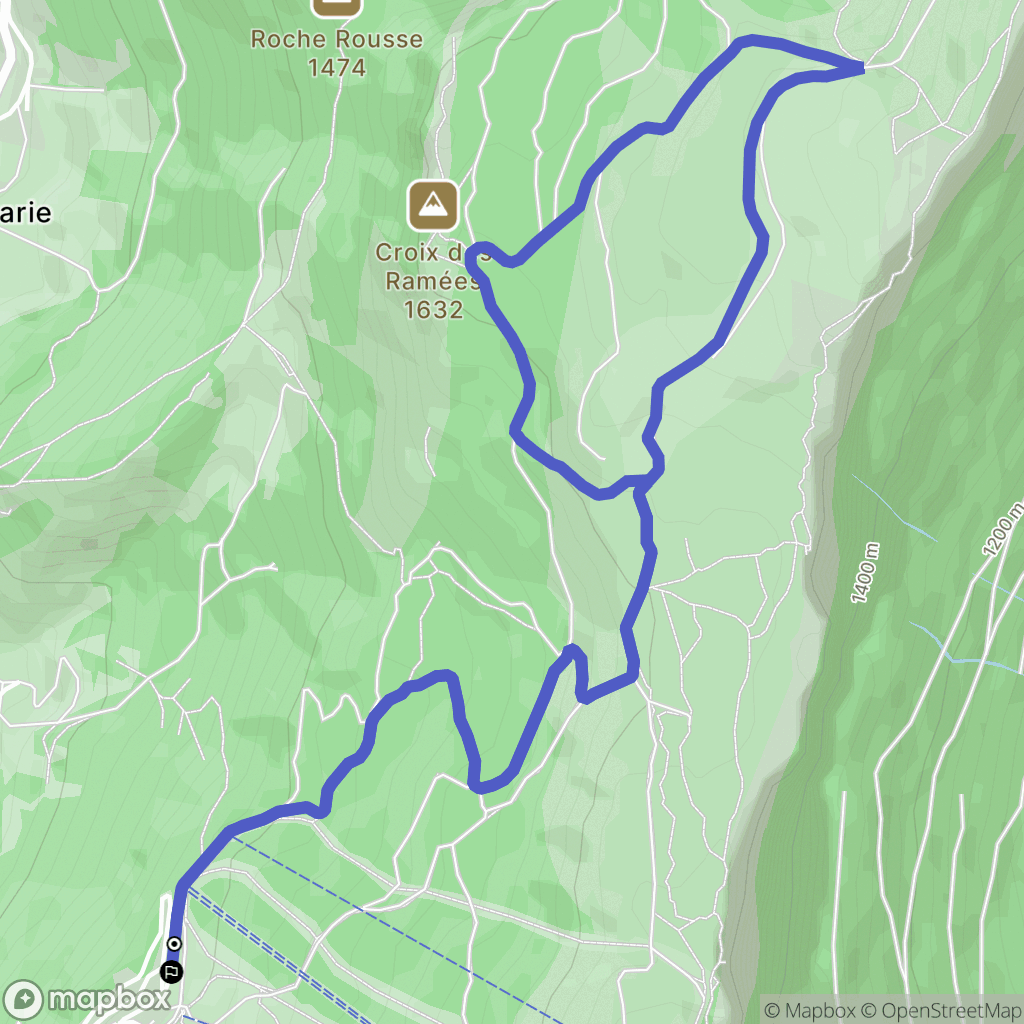 Lans-en-Vercors : carte du parcours de randonnée - France