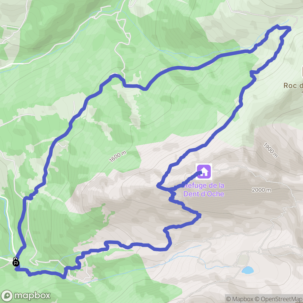 Bernex : carte du parcours de randonnée - France