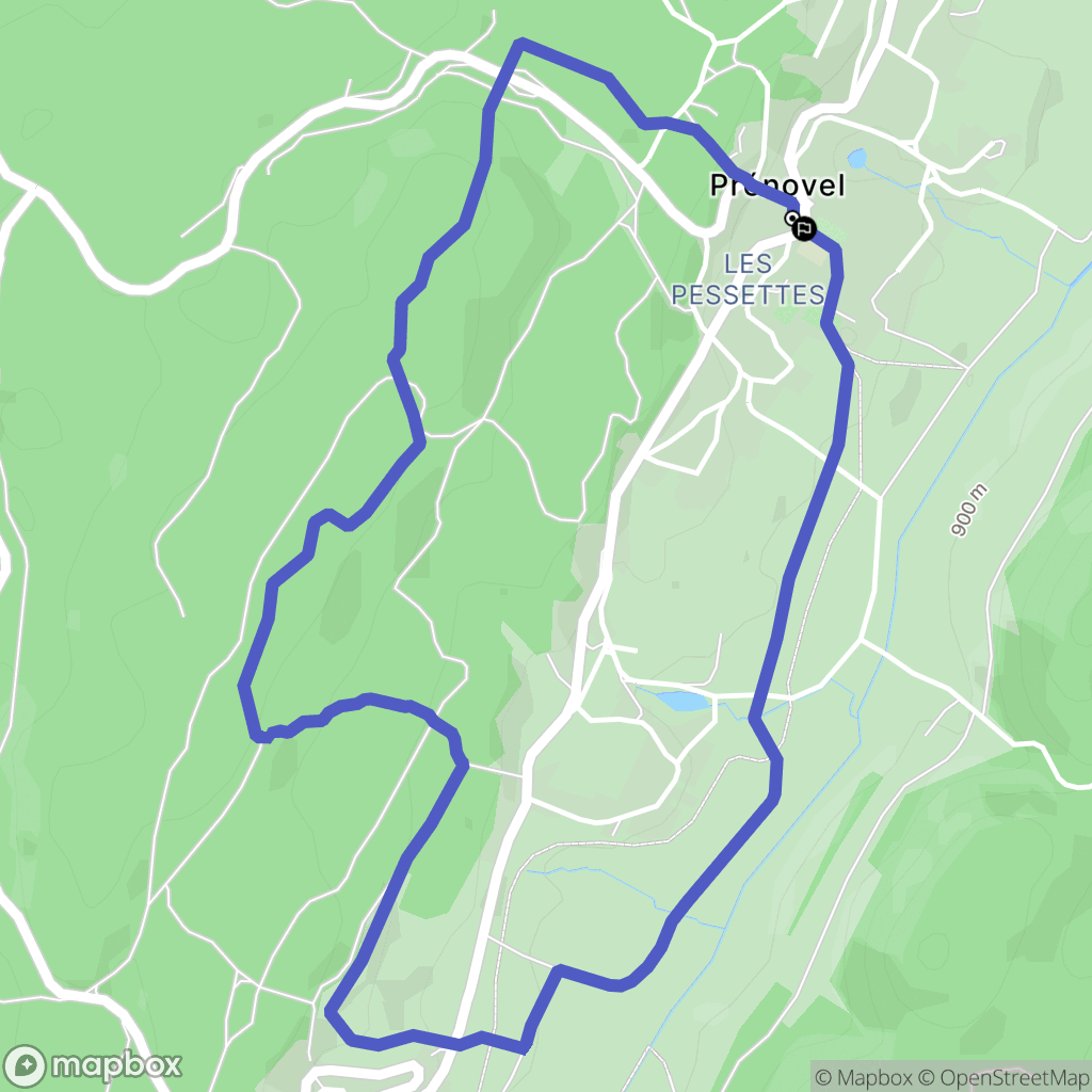 Nanchez : carte du parcours de randonnée - France