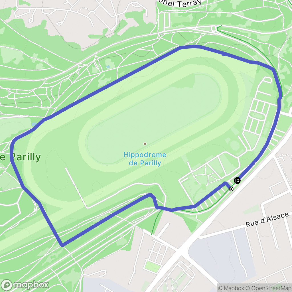 Bron : carte du parcours de randonnée - France