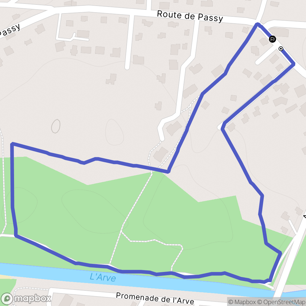 Servoz : carte du parcours de randonnée - France