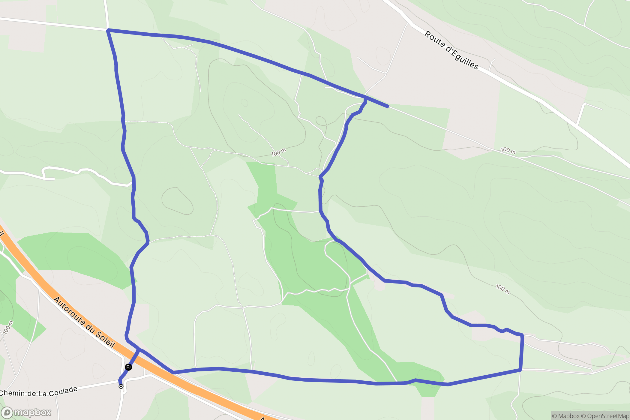 Lançon-Provence : carte du parcours de randonnée - France