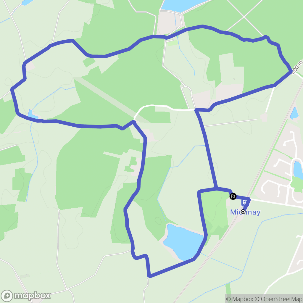 Mionnay : carte du parcours de randonnée - France