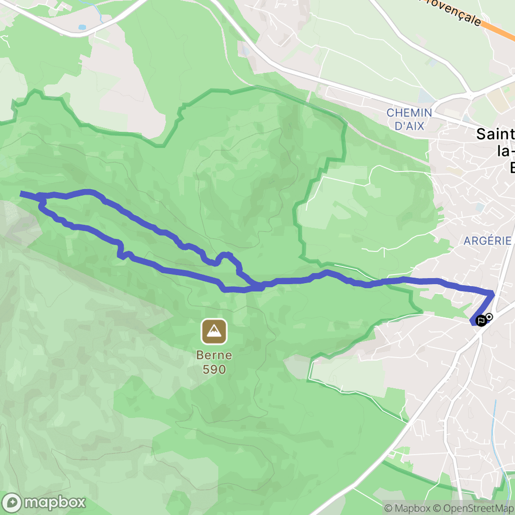Saint-Maximin-la-Sainte-Baume : carte du parcours de randonnée - France