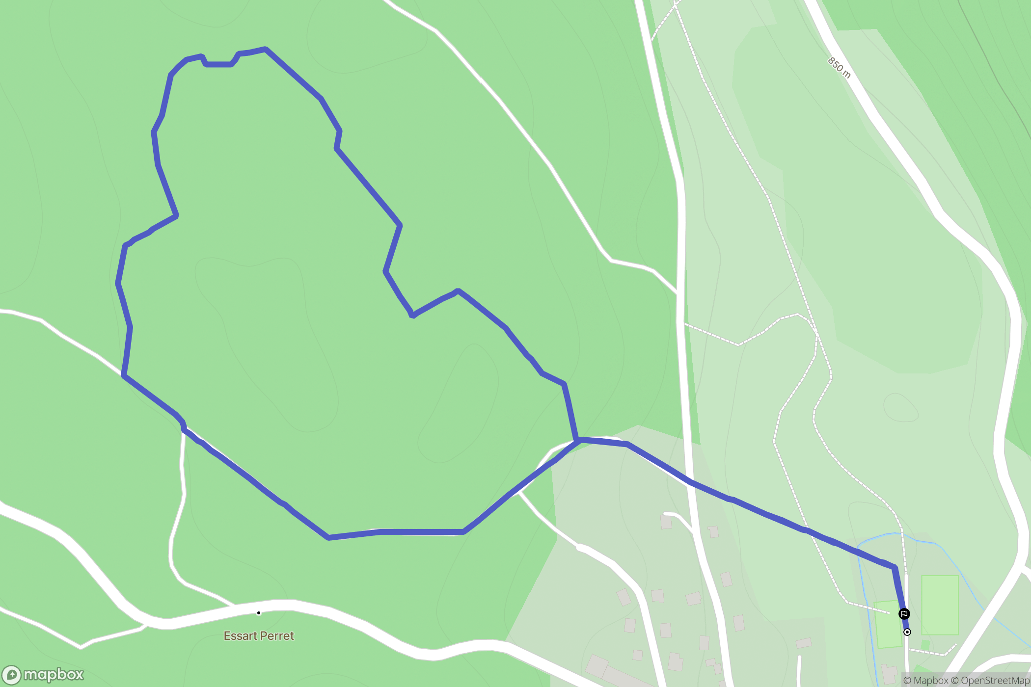 Les Crozets : carte du parcours de randonnée - France