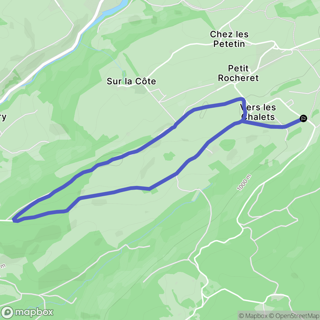 Foncine-le-Haut : carte du parcours de randonnée - France