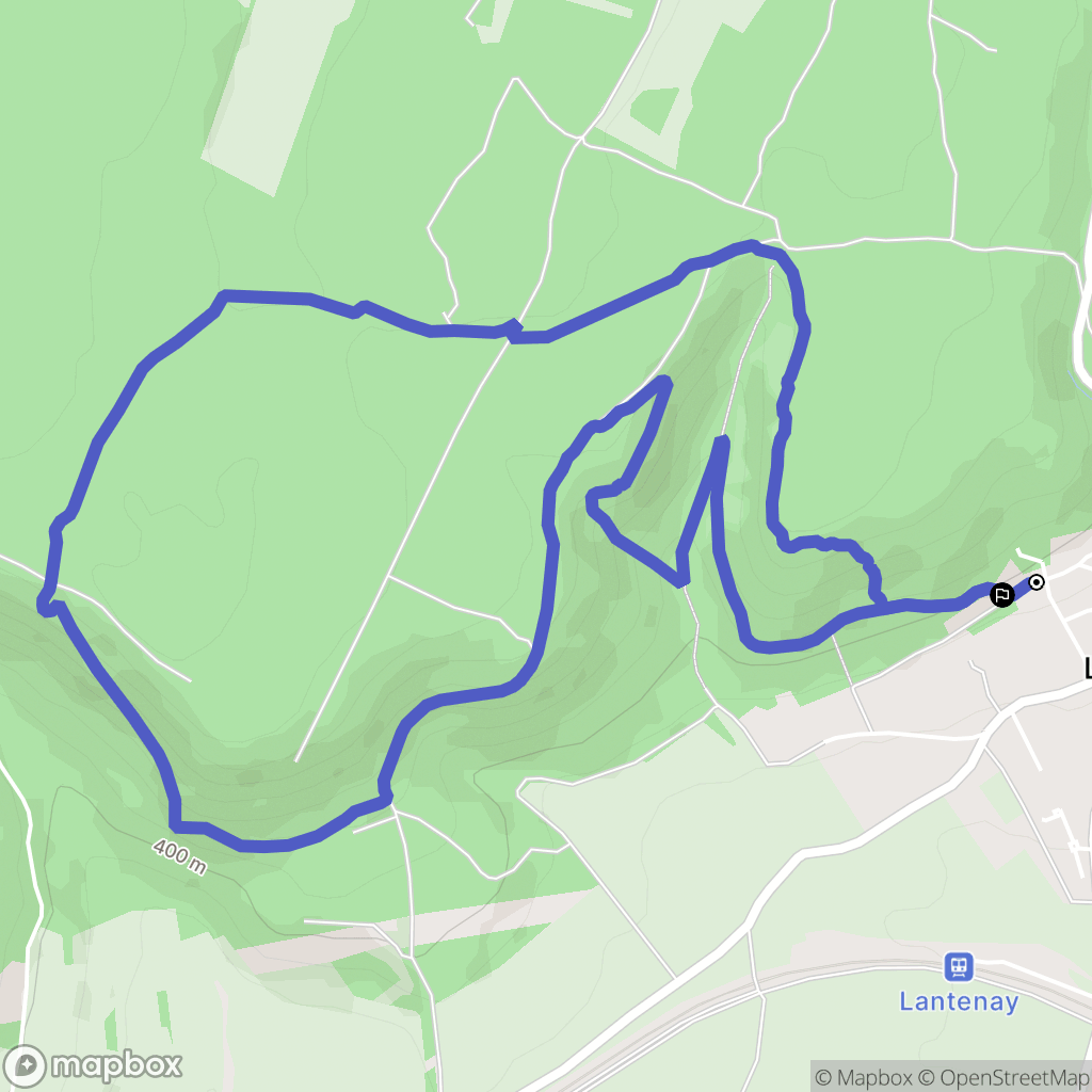Lantenay : carte du parcours de randonnée - France