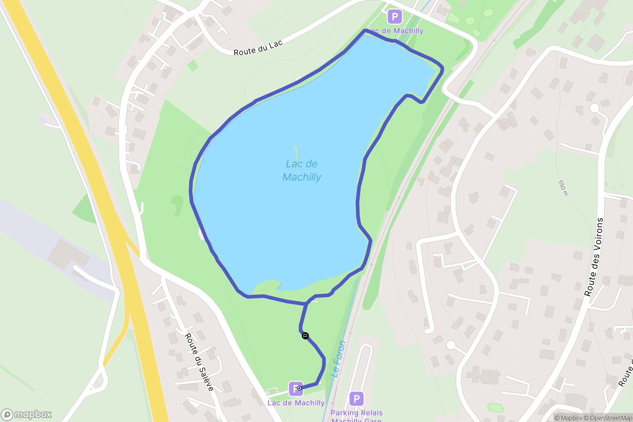 Machilly : carte du parcours de randonnée - France