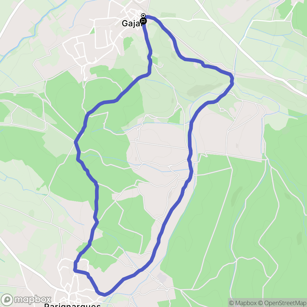 Gajan : carte du parcours de randonnée - France