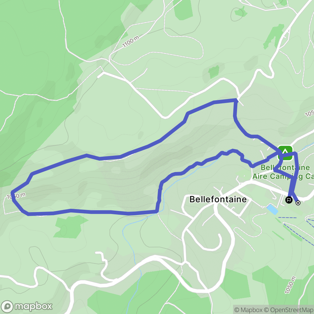 Bellefontaine : carte du parcours de randonnée - France