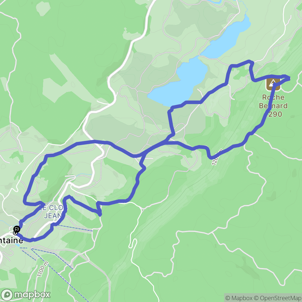 Bellefontaine : carte du parcours de randonnée - France