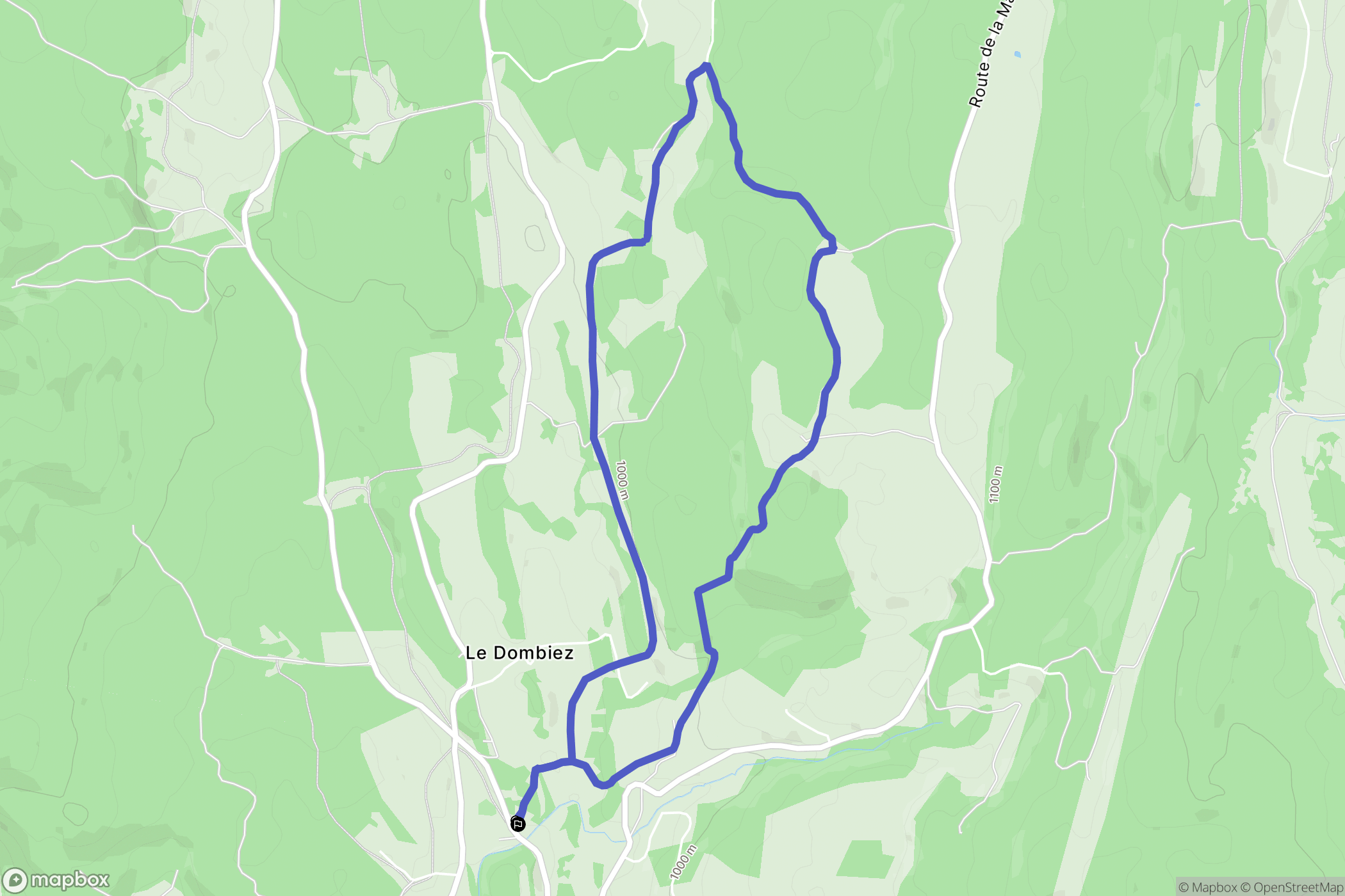 Haut Valromey : carte du parcours de randonnée - France