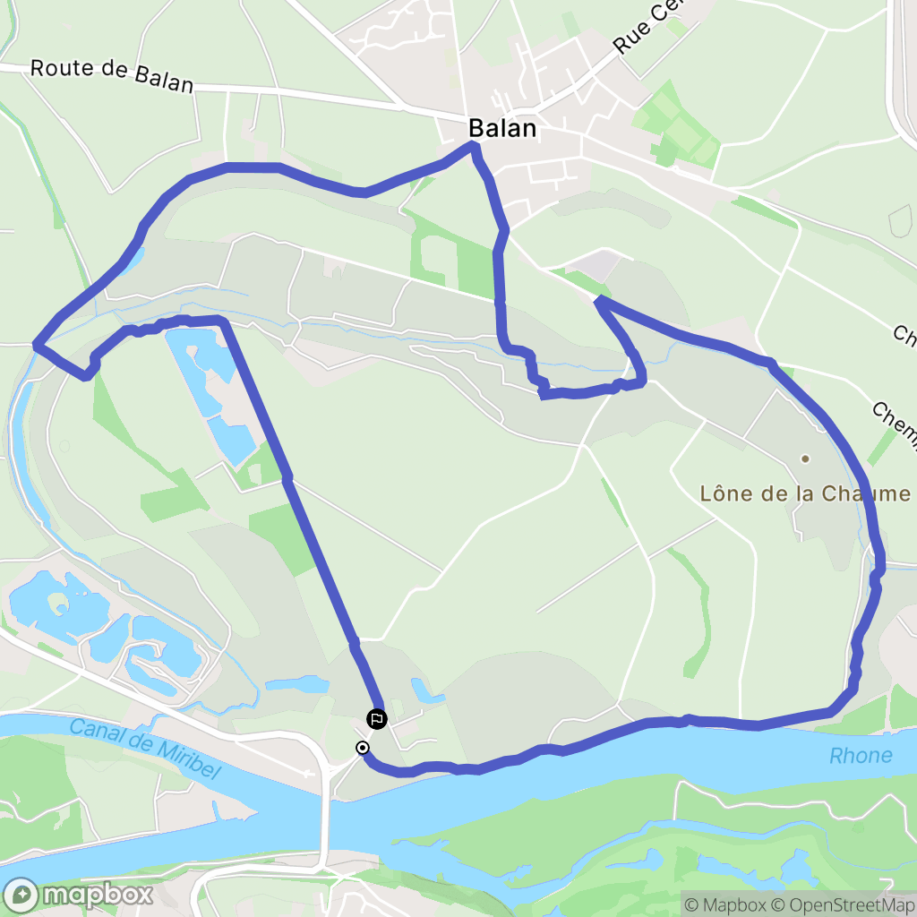 Niévroz : carte du parcours de randonnée - France