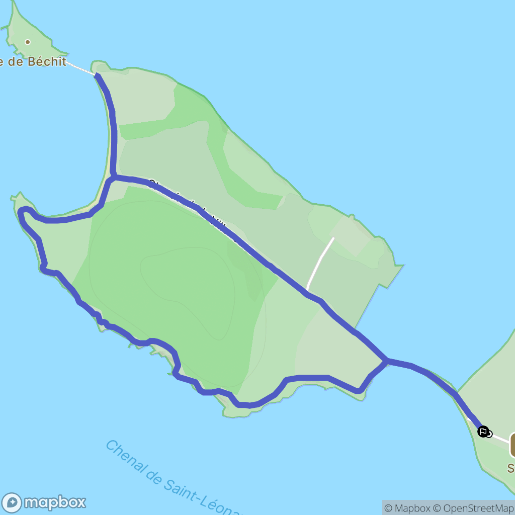 Séné : carte du parcours de randonnée - France