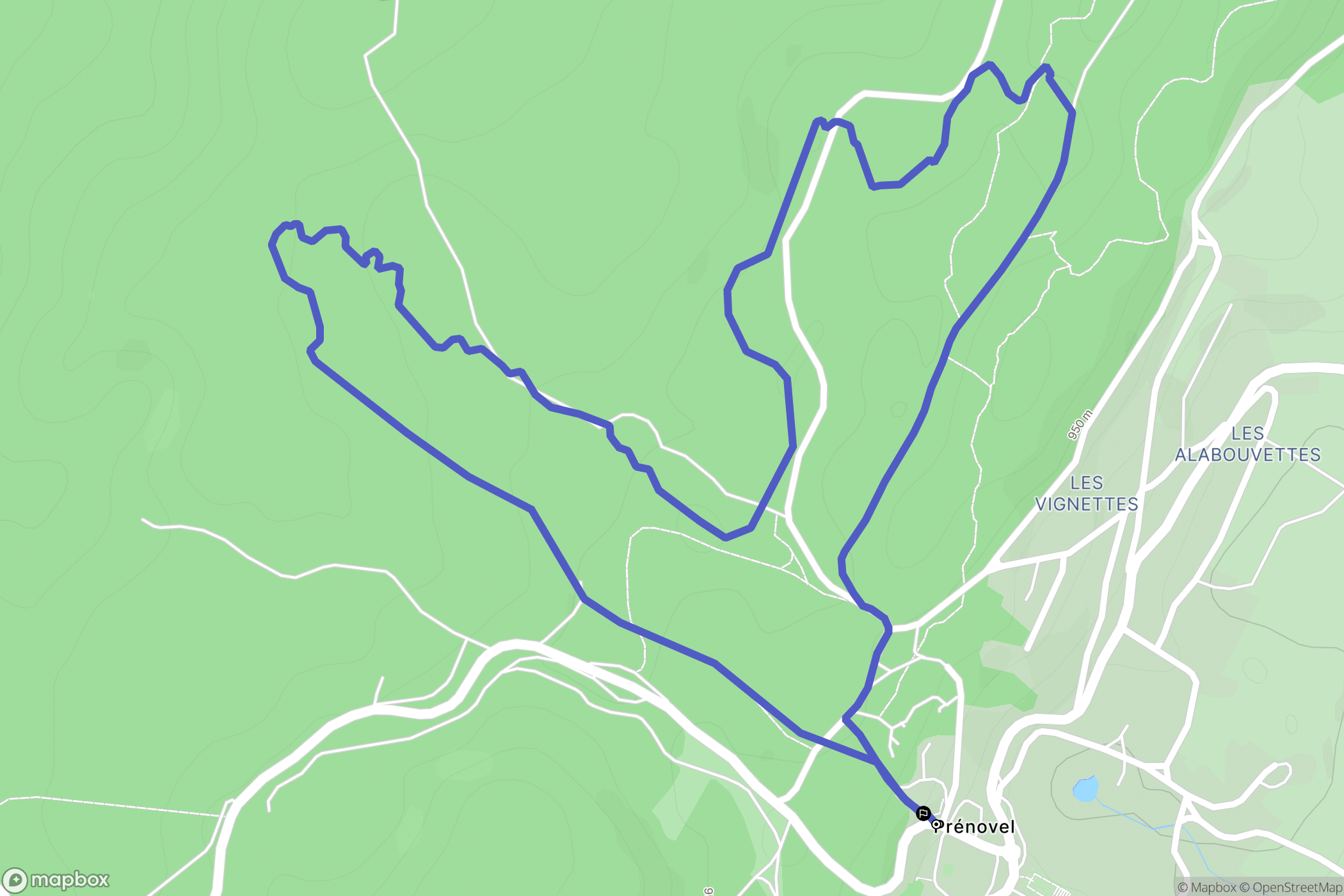 Nanchez : carte du parcours de randonnée - France
