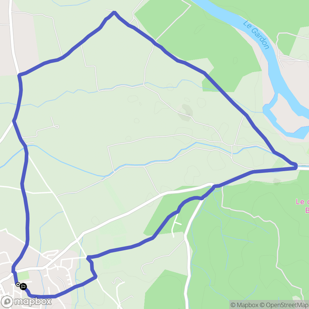 La Calmette : carte du parcours de randonnée - France