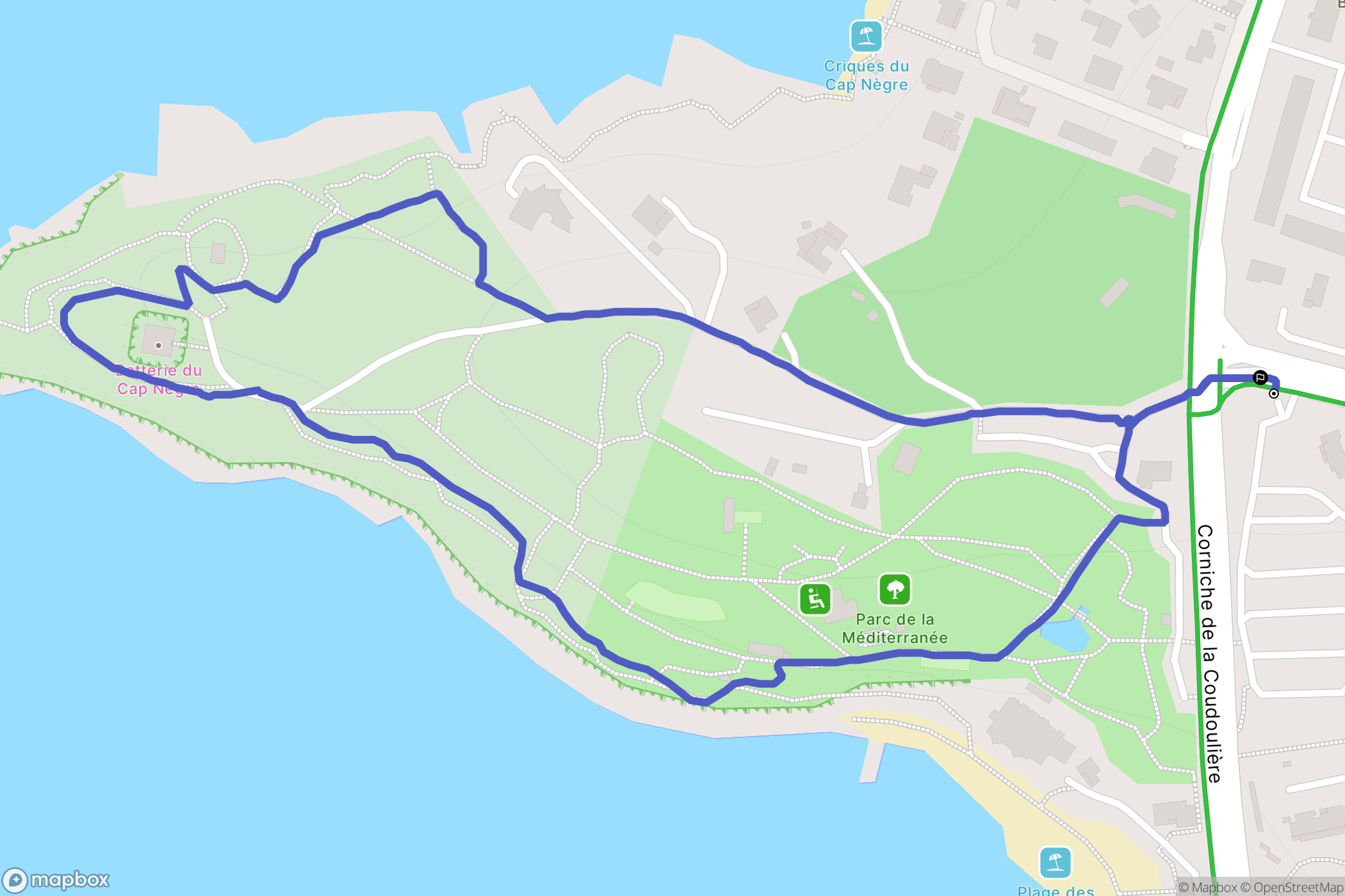 Six-Fours-les-Plages : carte du parcours de randonnée - France
