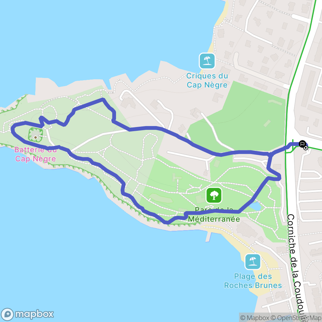 Six-Fours-les-Plages : carte du parcours de randonnée - France
