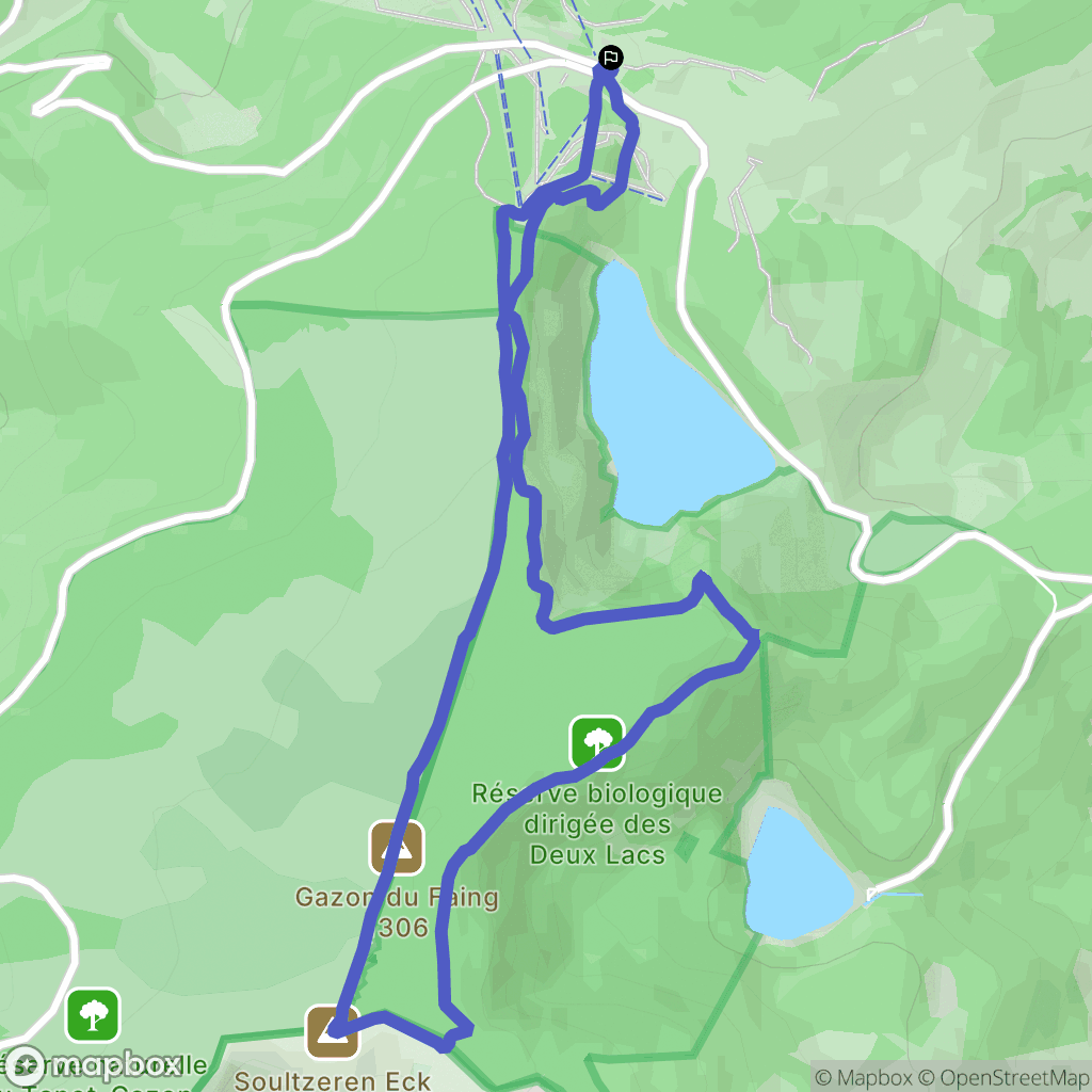 Le Bonhomme : carte du parcours de randonnée - France