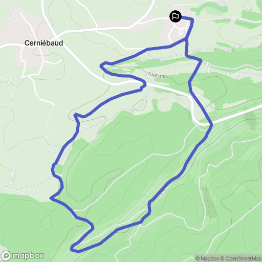 Cerniébaud : carte du parcours de randonnée - France