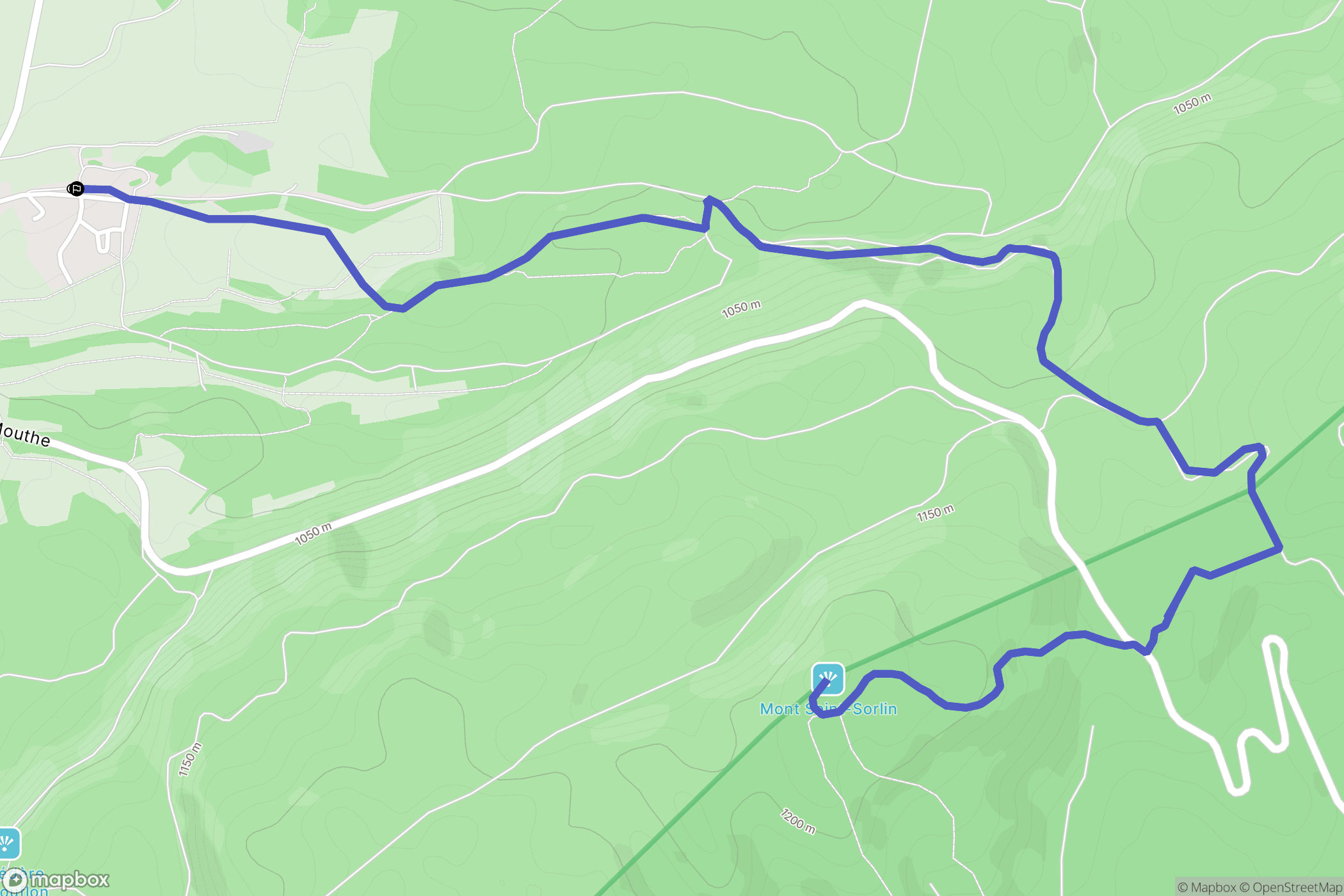 Cerniébaud : carte du parcours de randonnée - France